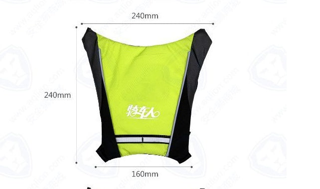 USB Rechargeable Reflective Vest Backpack with LED Turn Signal