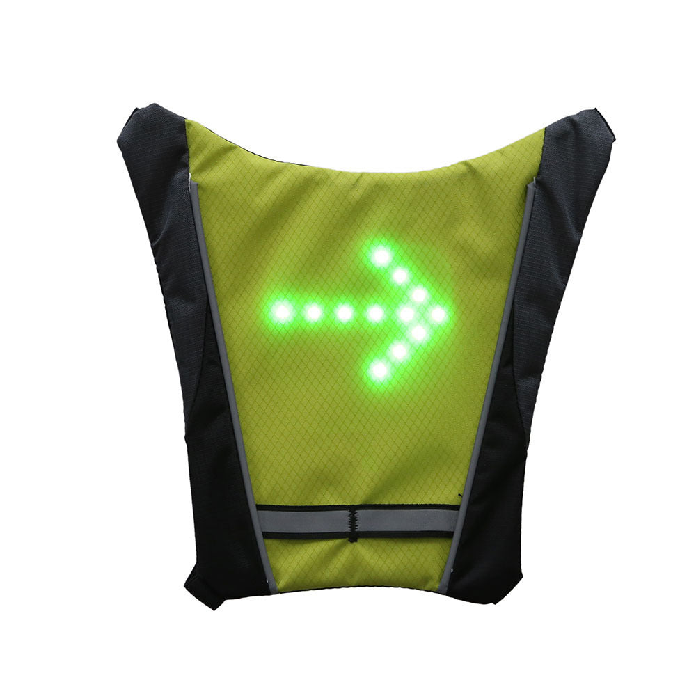 USB Rechargeable Reflective Vest Backpack with LED Turn Signal