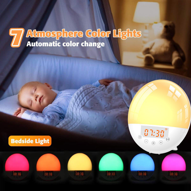 Wifi voice control smart wake-up light alarm clock