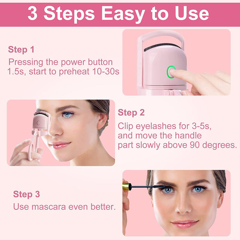 Eyelash Curler Portable Electric Heated Comb Eye Lash