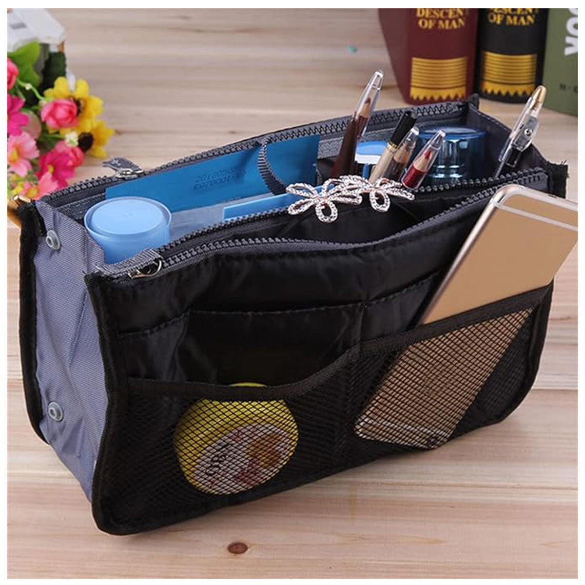 Handbag Organizer Insert with 13 Pockets for Easy Storage