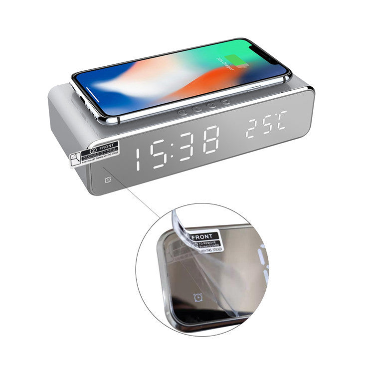 Wireless Charging Time Display Thermometer Alarm Clock