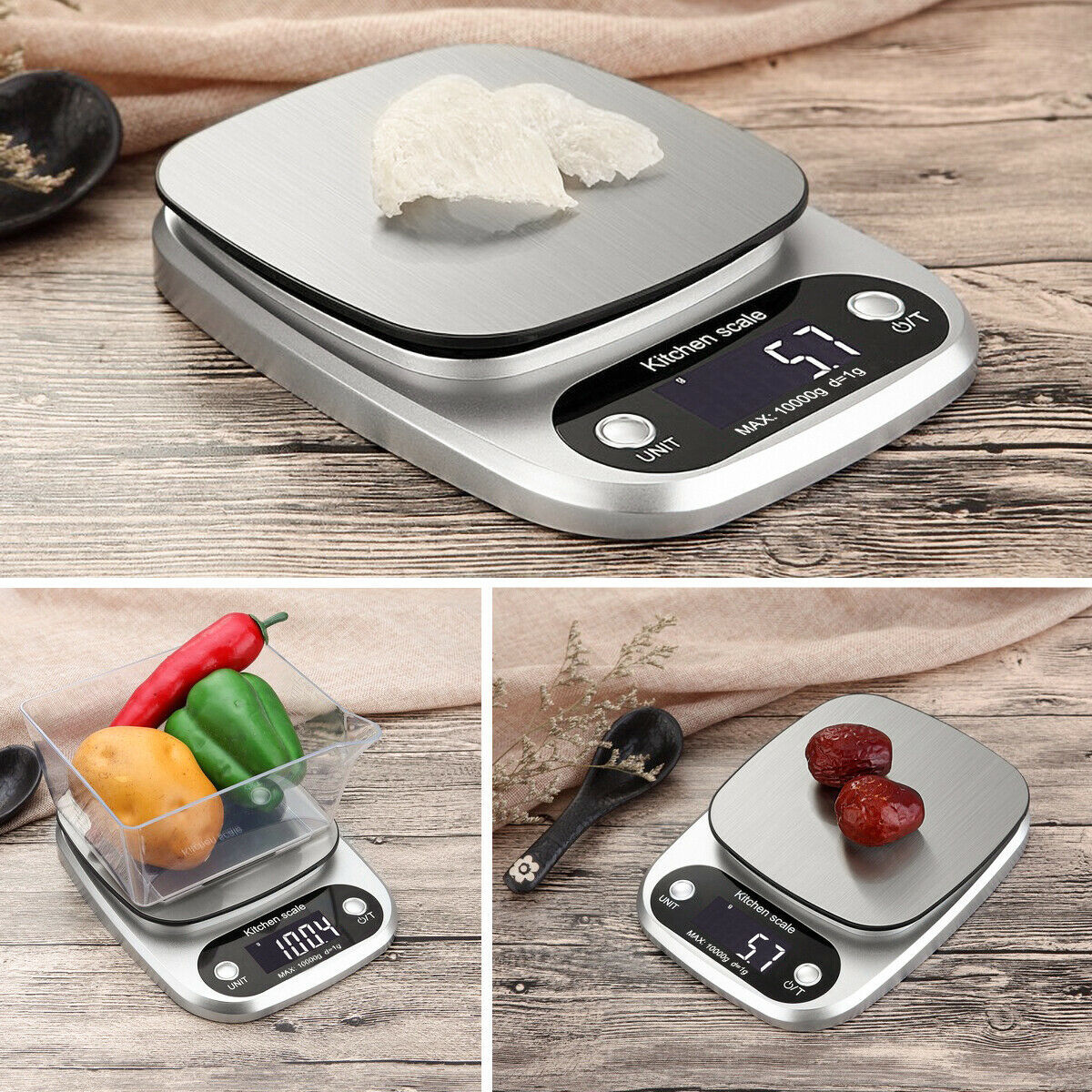 Digital Kitchen Food Diet Scale, MultifunctionStainless Steel Scale