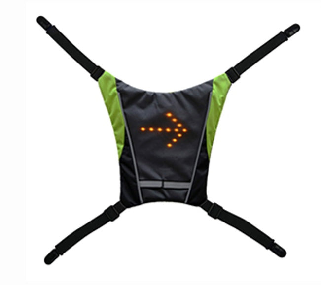 USB Rechargeable Reflective Vest Backpack with LED Turn Signal