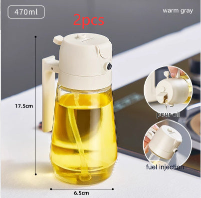 470ML2 In 1  Oil Sprayer Dispenser For Cooking