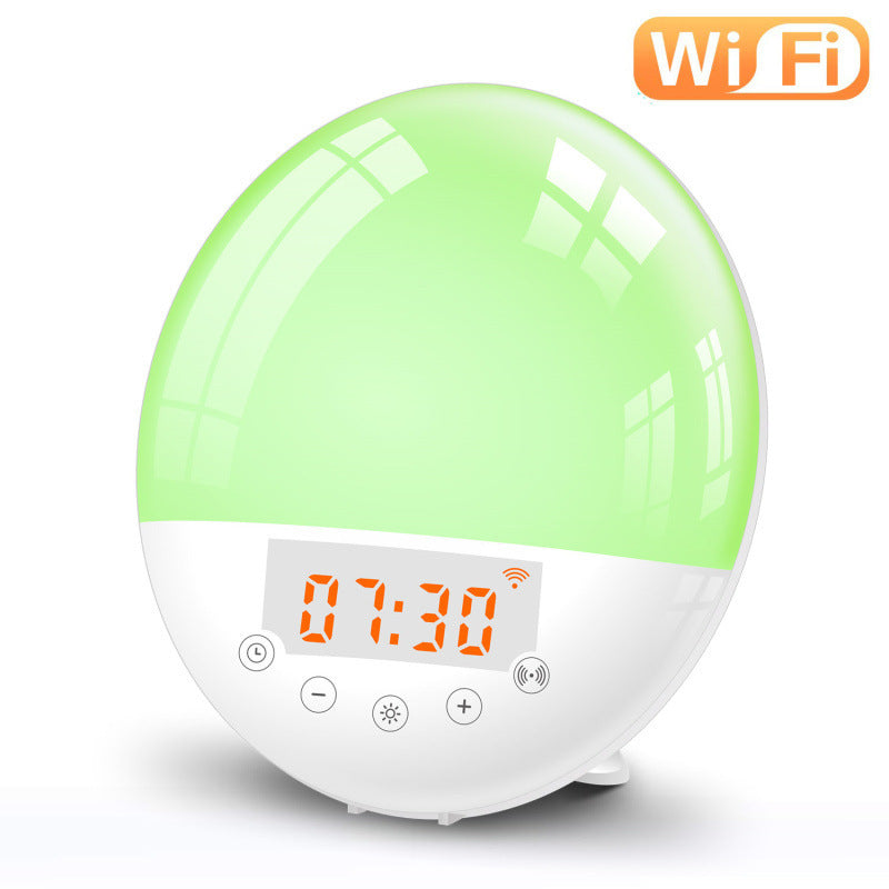 Wifi voice control smart wake-up light alarm clock