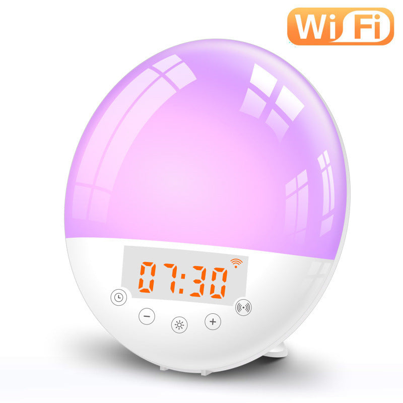 Wifi voice control smart wake-up light alarm clock