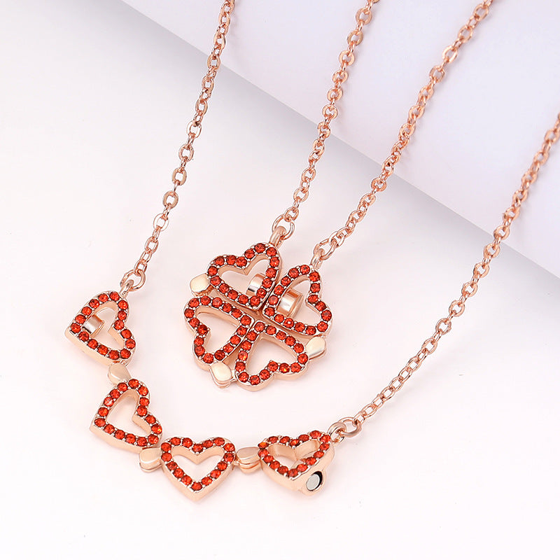 Clover necklace clavicle chain