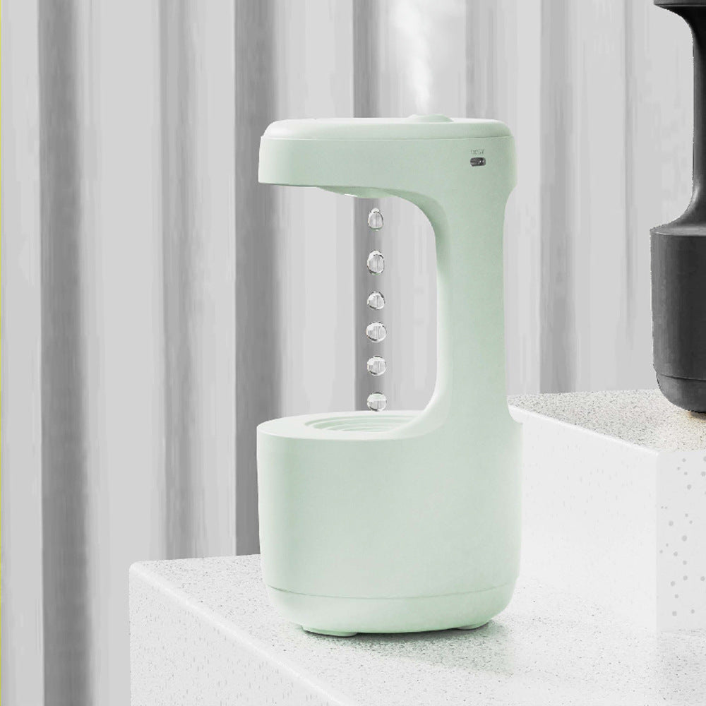 Anti-Gravity Water Droplet Humidifier With Clock