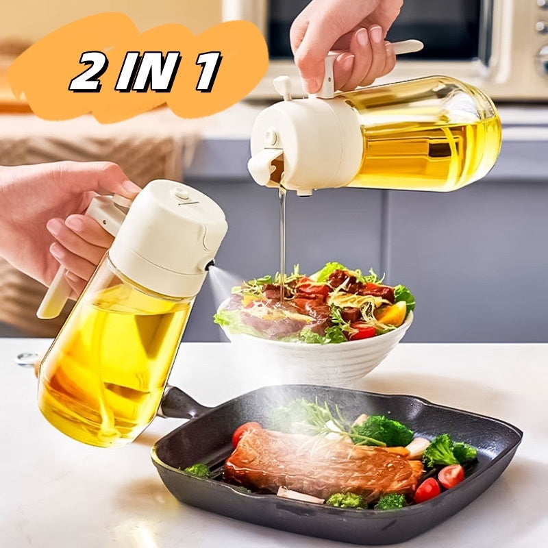 470ML2 In 1  Oil Sprayer Dispenser For Cooking