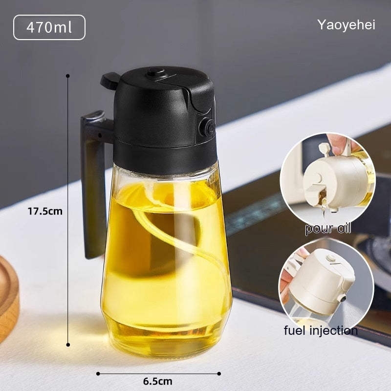 470ML2 In 1  Oil Sprayer Dispenser For Cooking