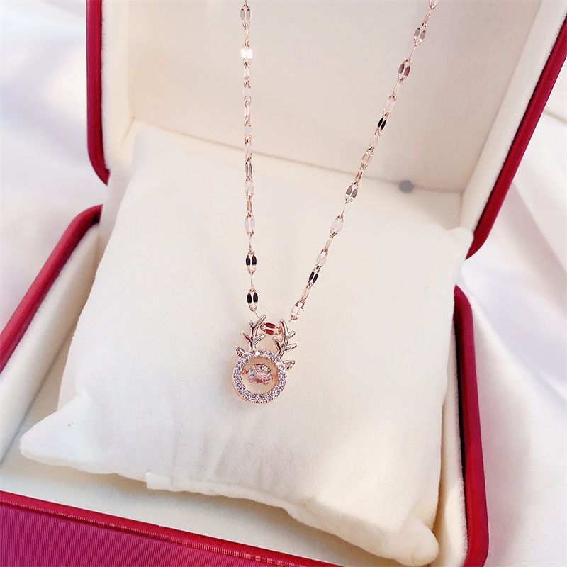Perfume Bottle Pendant Titanium Steel Necklace