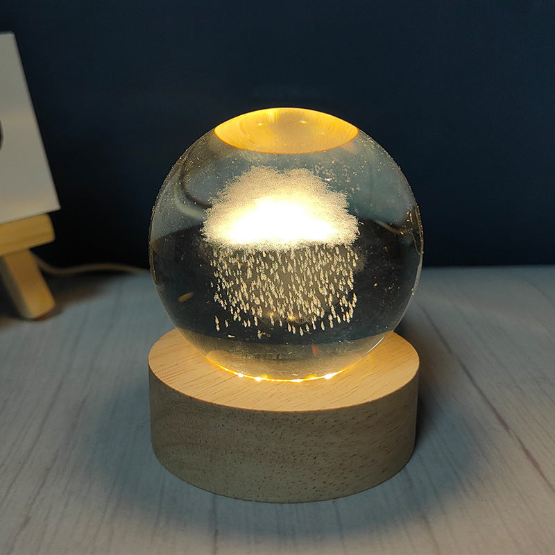 Usb Plug-in Luminous Crystal Ball Night Light