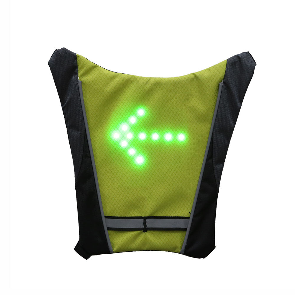 USB Rechargeable Reflective Vest Backpack with LED Turn Signal