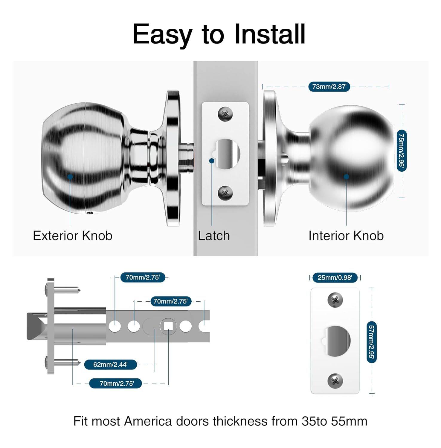 GHome Smart Door Knob Fingerprint Door Lock