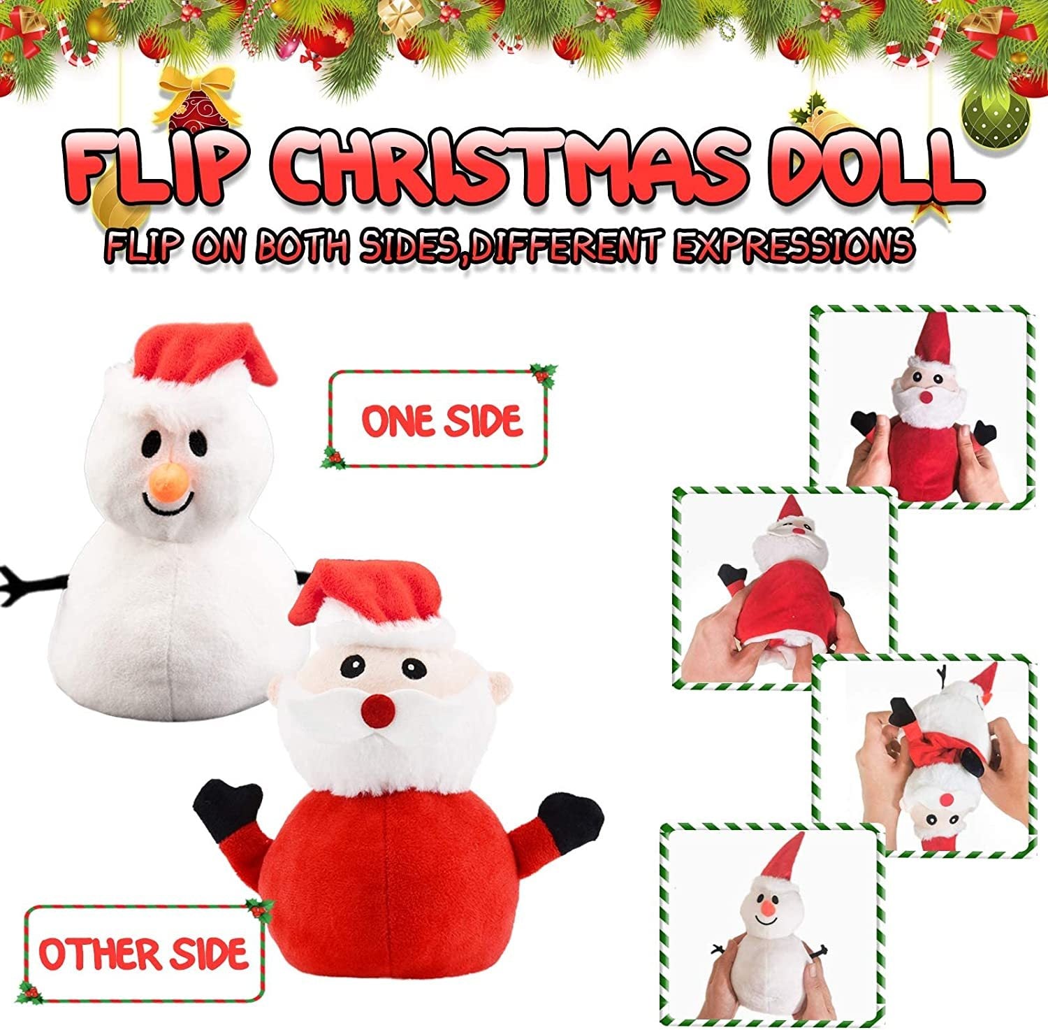 Santa Plush Snowman Plush Toy Gift for Kids