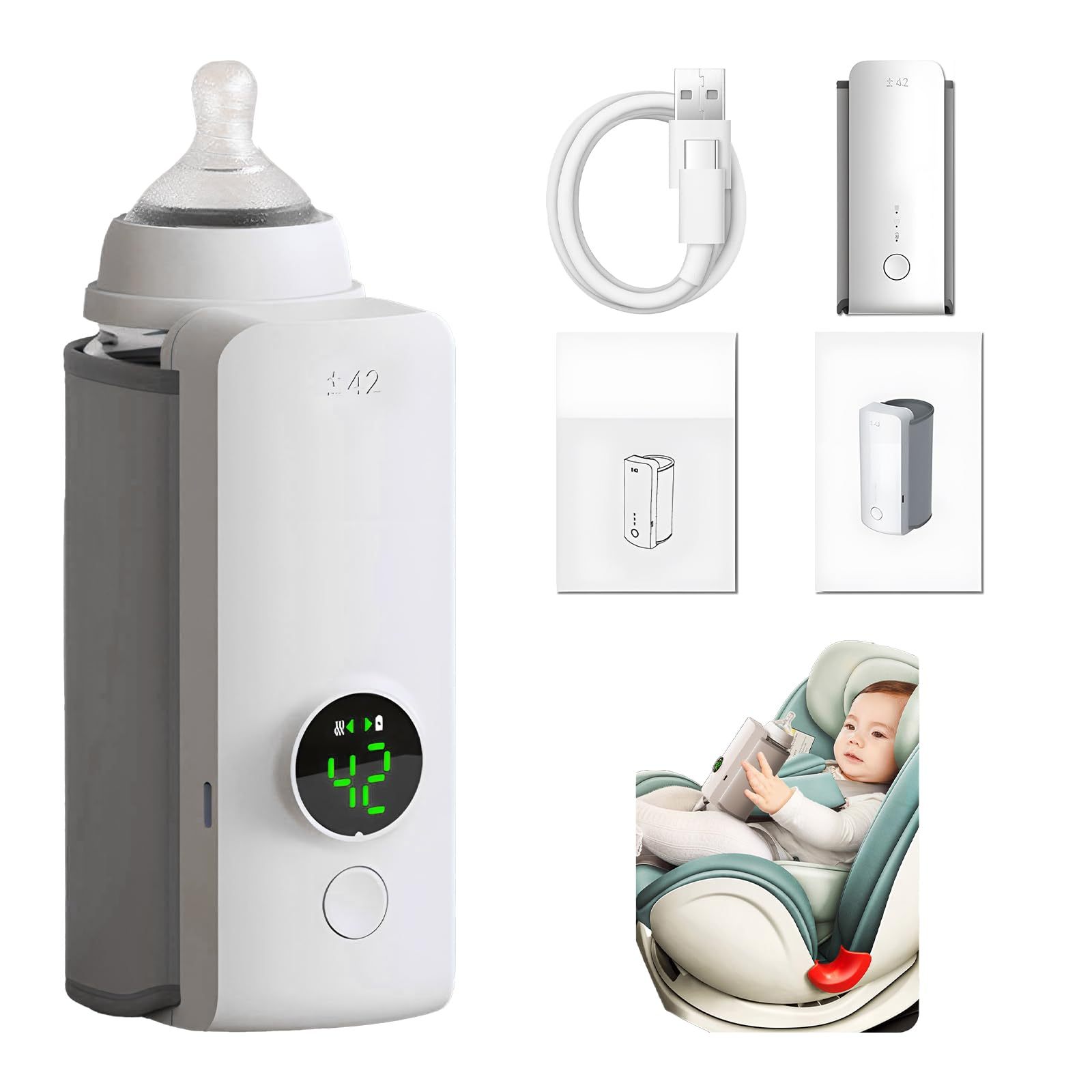 Wireless Rechargeable Baby Bottle Warmer
