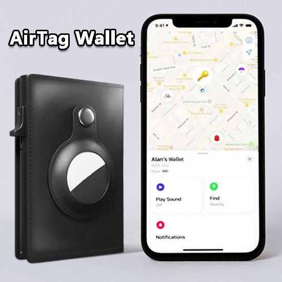 AirTag Wallet Anti Theft Bullet Card Bag