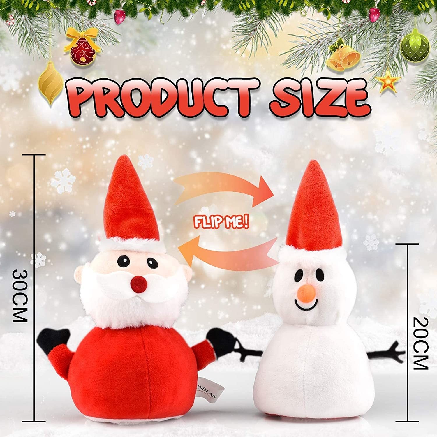 Santa Plush Snowman Plush Toy Gift for Kids