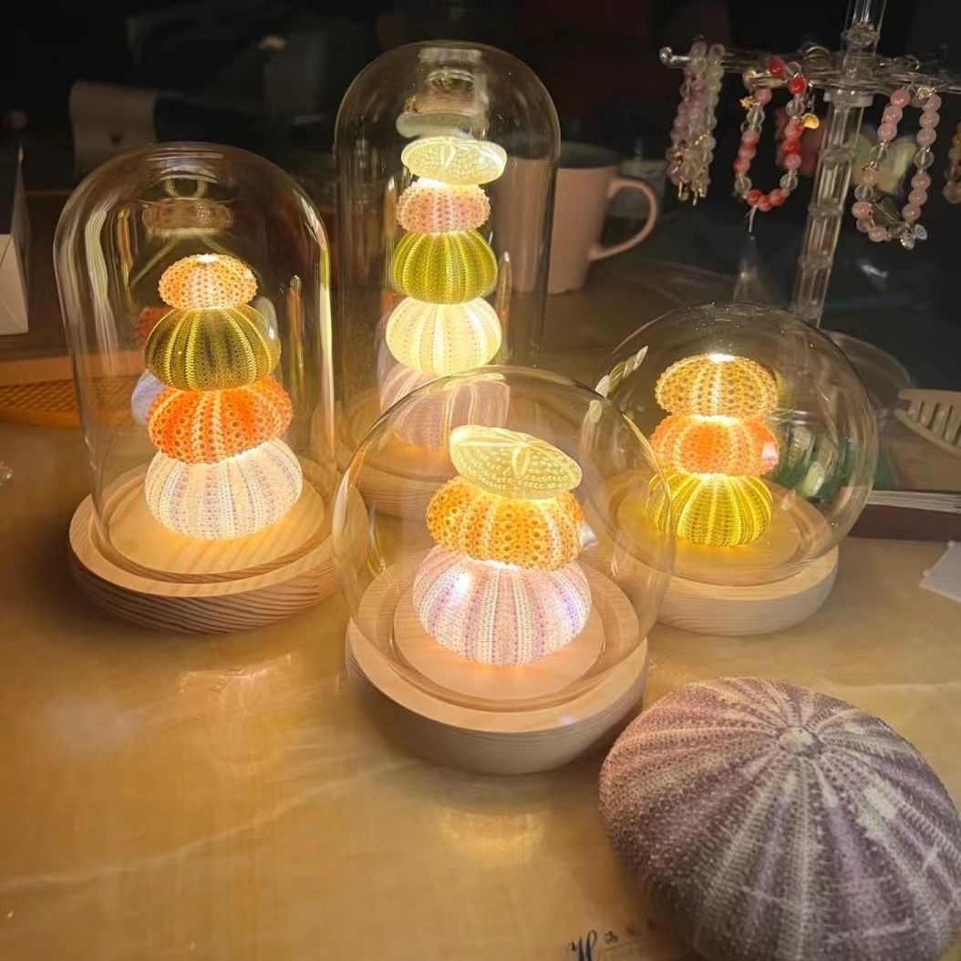 Handmade Luminous Sea Urchin Night Lamp for Cozy Ambiance