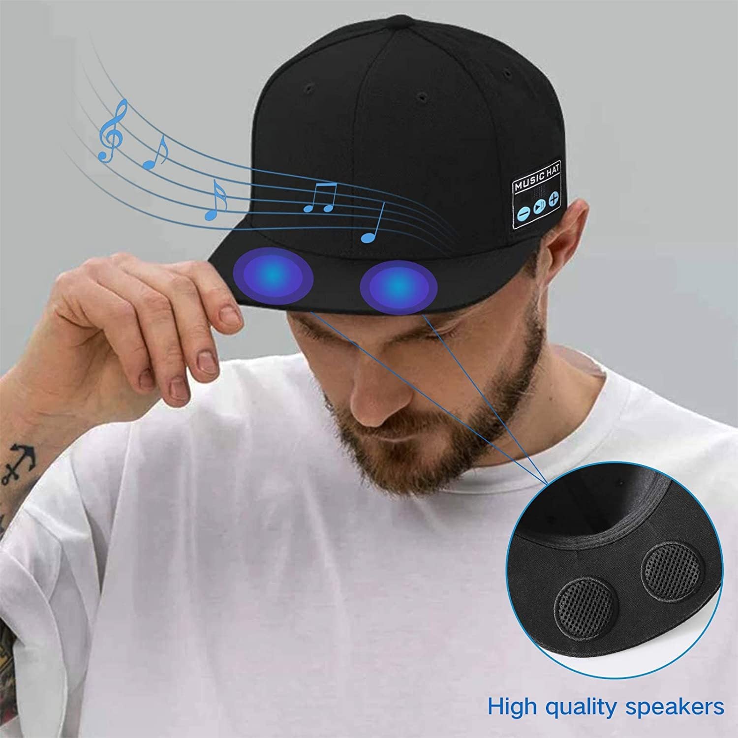 Street Hip-hop Music Headphones Baseball Caps