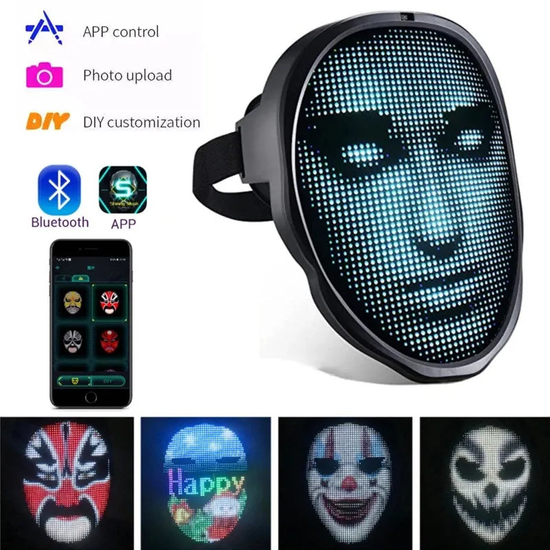 Halloween Face Masks Full Color LED