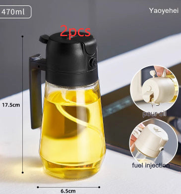 470ML2 In 1  Oil Sprayer Dispenser For Cooking